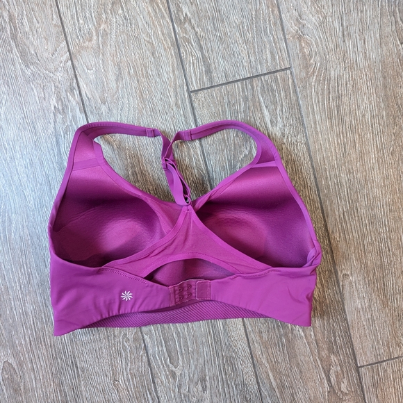 Athleta High Impact Focus Sports Bra 36DD Magenta Molded Cups - Picture 2 of 5